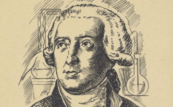 Illustration of Antoine-Laurent Lavoisier used on a French postage stamp