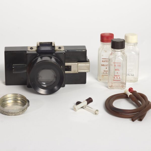 Hemoglobinometer used in the early 20th century to measure hemoglobin levels in blood, ca. 1940.