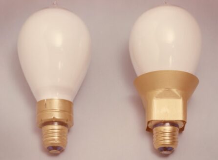photo of two fluorescent light bulbs