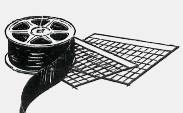 illustration of a film reel and contact sheets