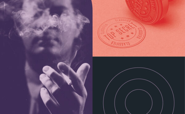 colorful graphic for podcast episode 1 about cigarettes