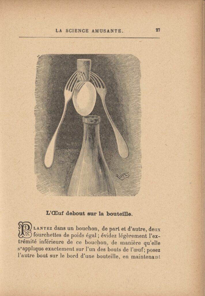 Page from La Science Amusante showing an experiment