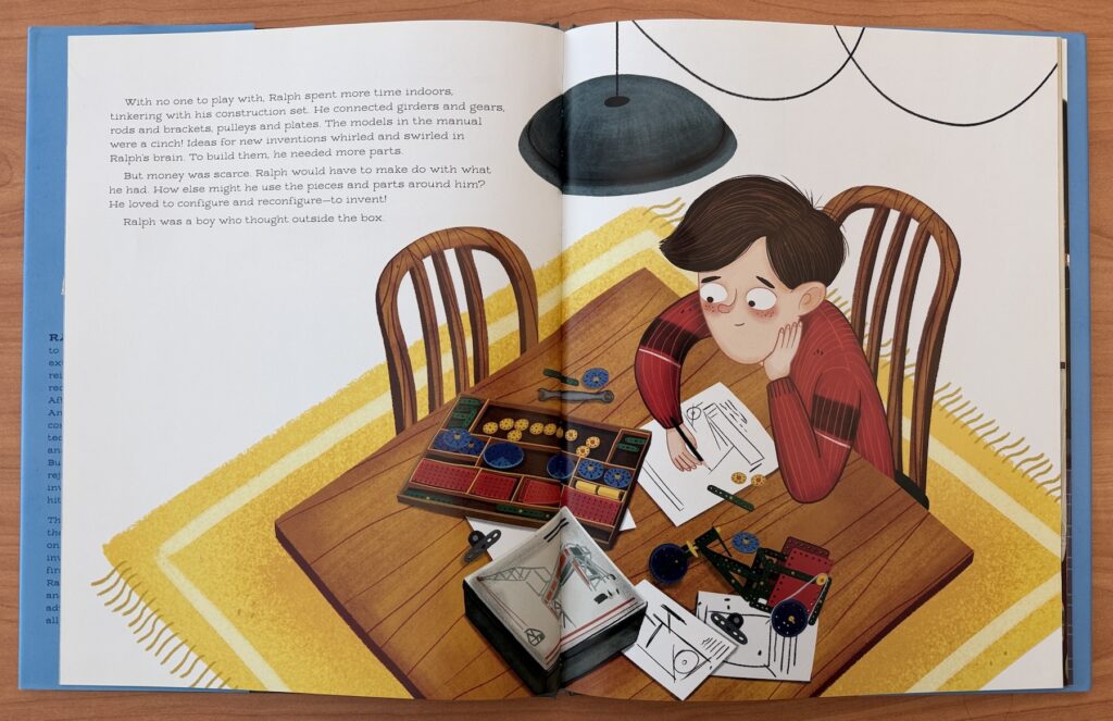 page spread from a children's book with illustration