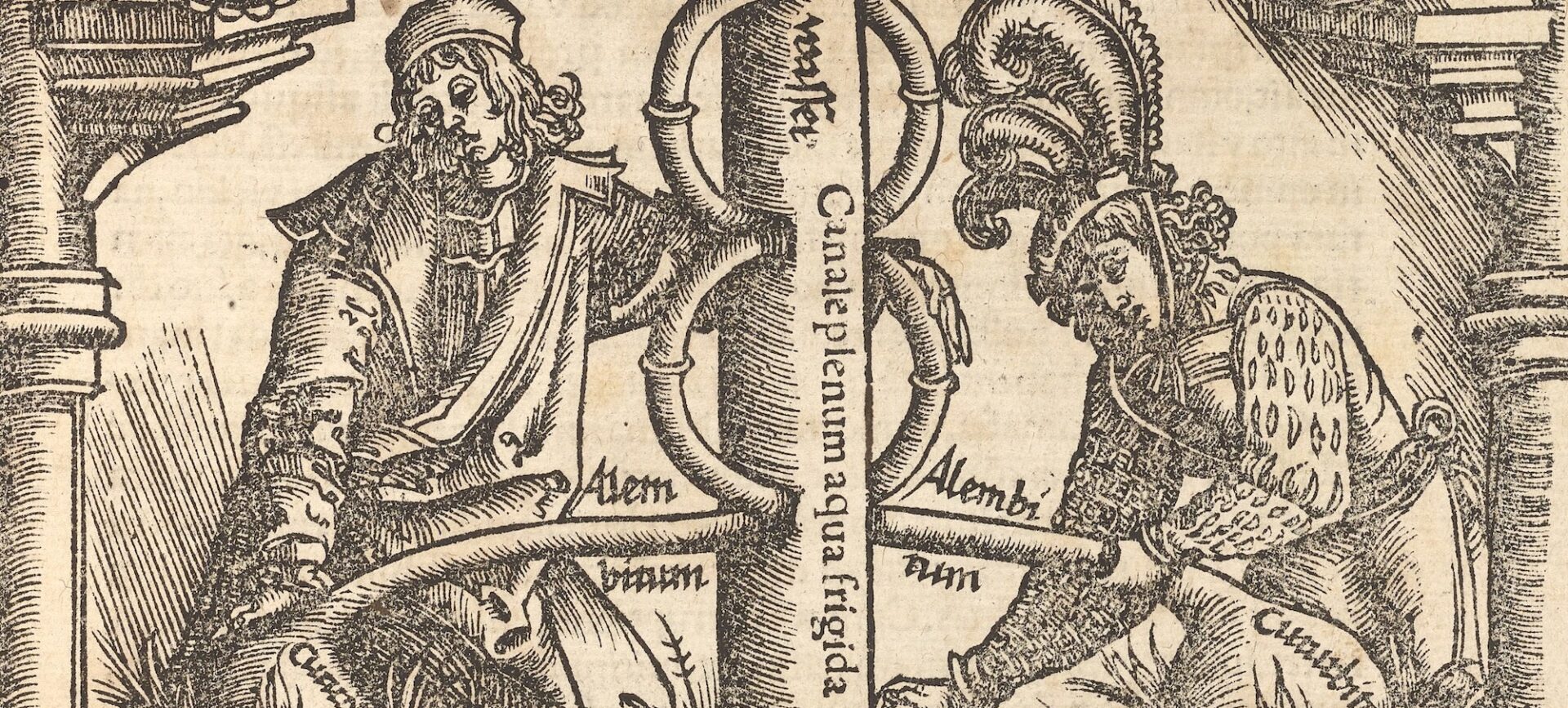 alchemical illustration from an old book