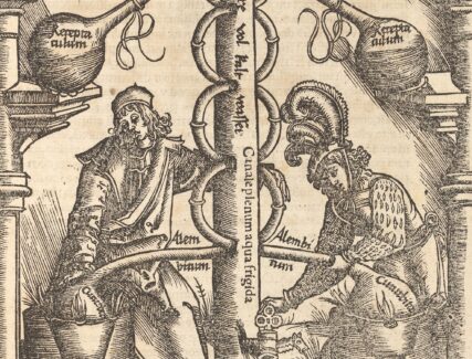 alchemical illustration from an old book