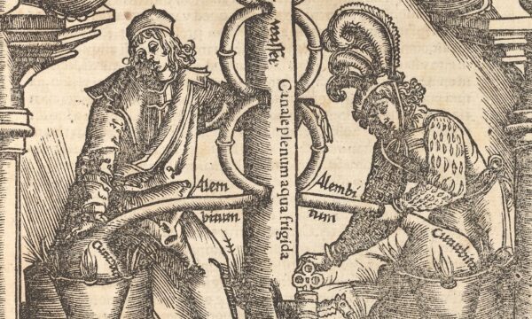 alchemical illustration from an old book