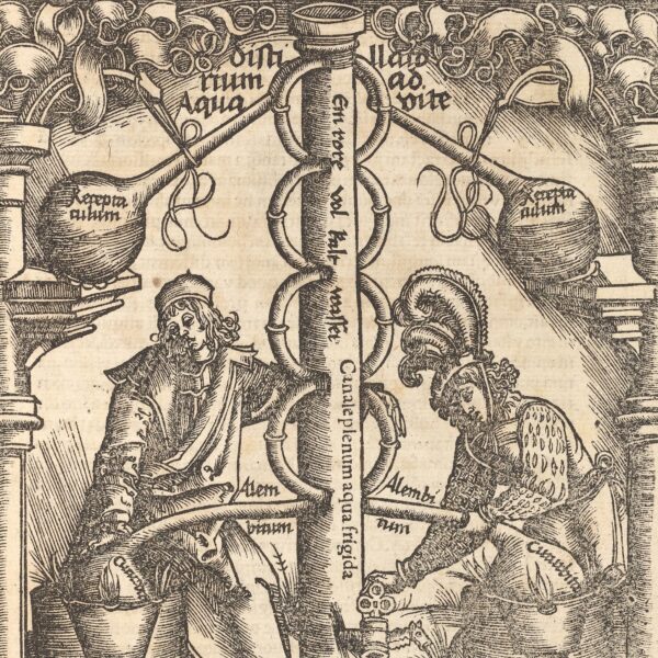 alchemical illustration from an old book