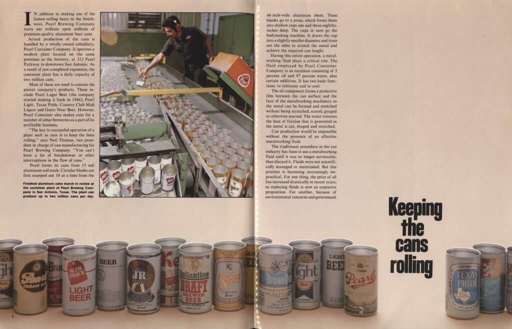 article on beer can production from an old magazine