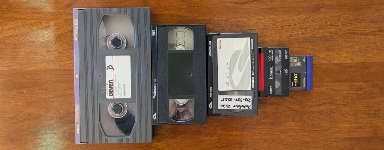 Photo of outdated video tapes