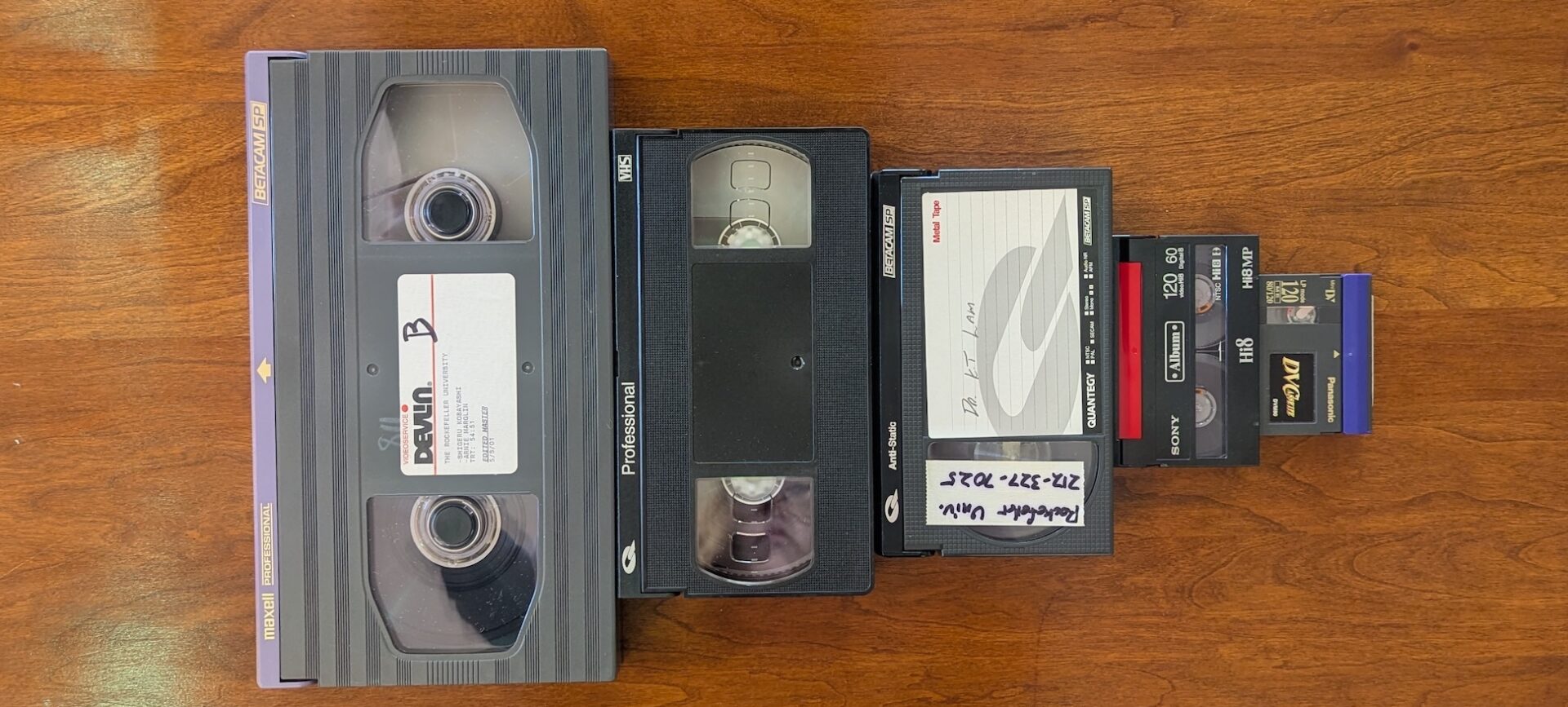 Photo of outdated video tapes