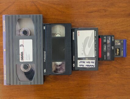 Photo of outdated video tapes