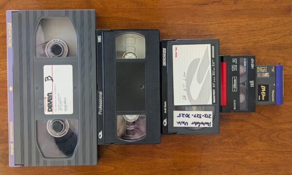 Photo of outdated video tapes