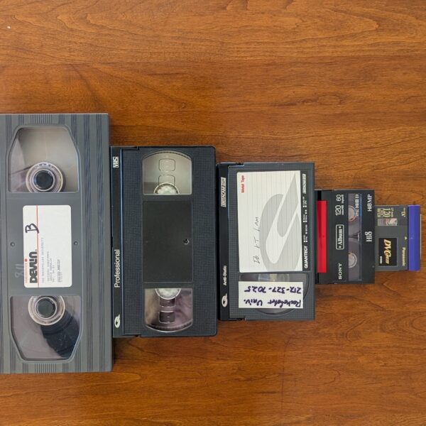 Photo of outdated video tapes