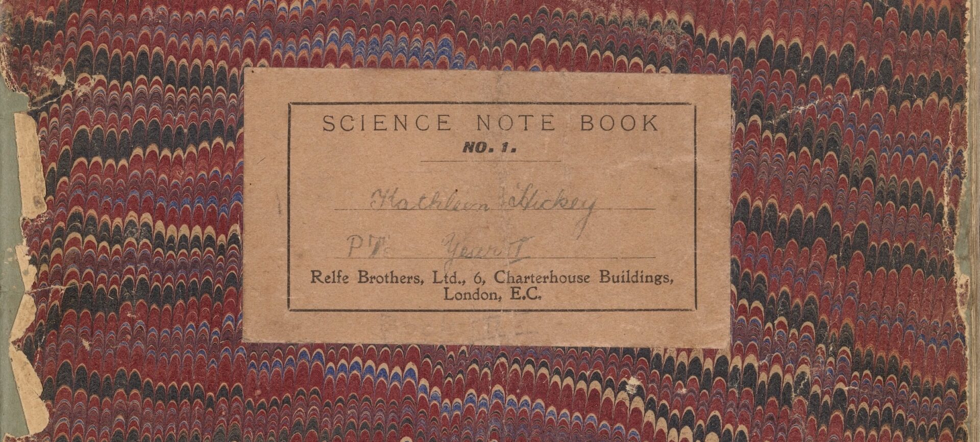 cover of old chemistry notebook