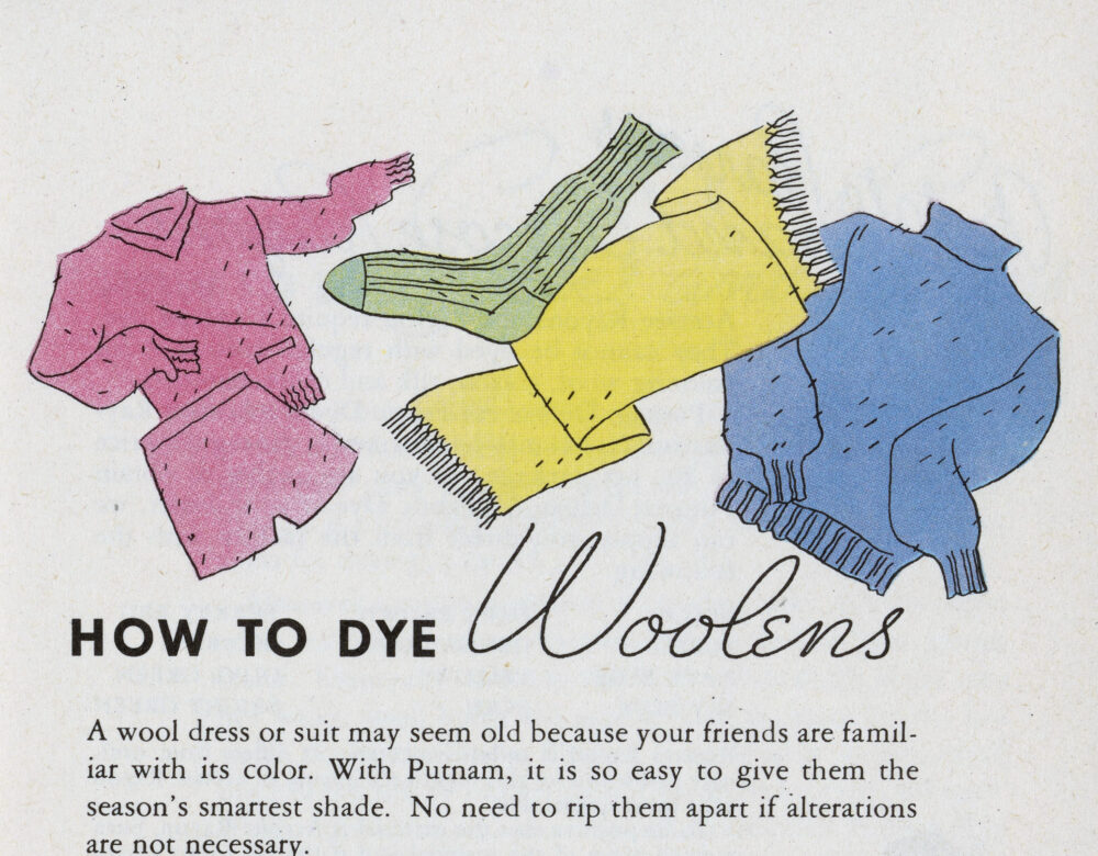 colorful illustration of clothes dyeing