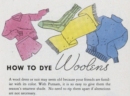 colorful illustration of clothes dyeing